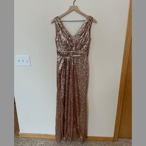 Revelry Rose Gold Sequin Dress